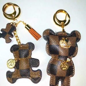 Pretty bear bag charms one small and one large